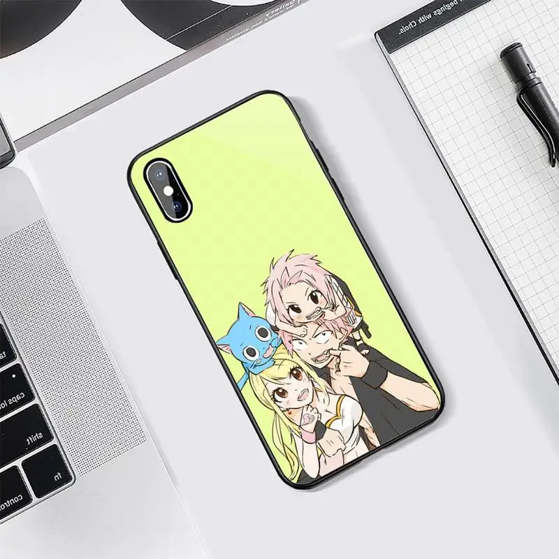 

FAIRY TAIL Japan anime cover funda coque Phone Case Tempered glass For iphone 5C 6 6S 7 8 plus X XS XR 11 PRO MAX