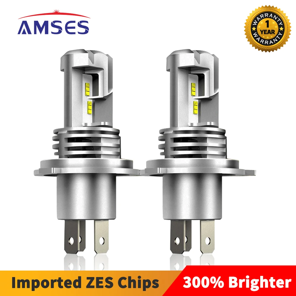 AMSES H4 H7 светодиодный лампы для передних фар H1 H11 H8 H3 9005 HB3 9006 HB4 6000K 12000LM зэс авто фары