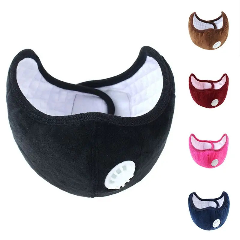 Осенняя дышащая маска Pm2.5 от смога и пыли унисекс теплая защита ушей Два в одном