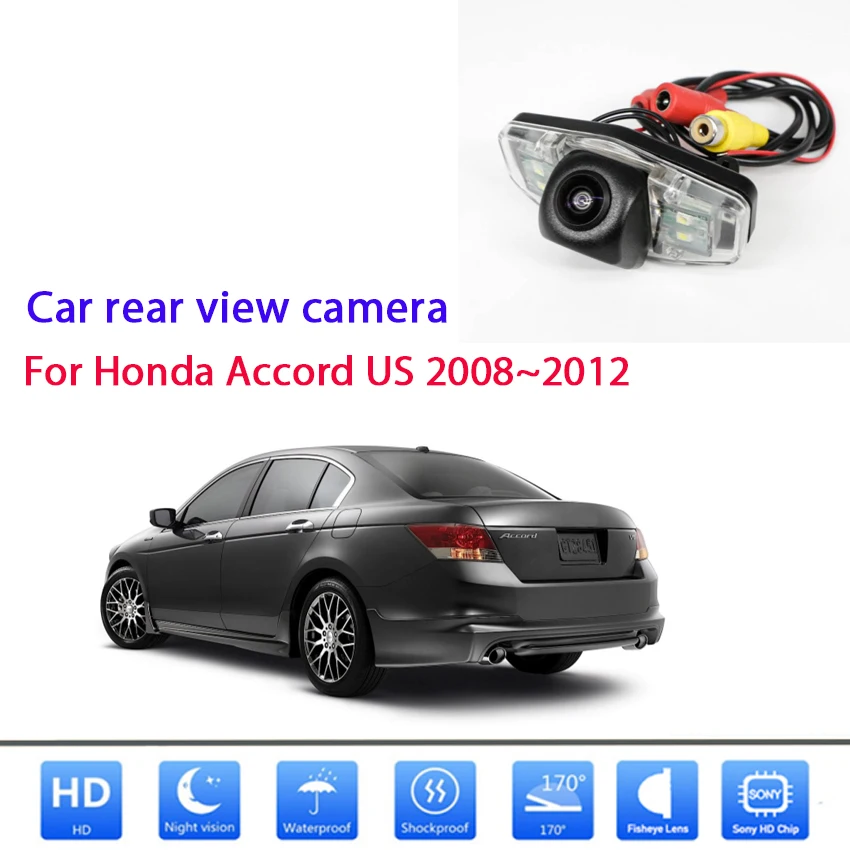 Зеркало заднего вида Камера для Honda Accord 2008 2009 2010 2011 2012 резервного копирования CCD