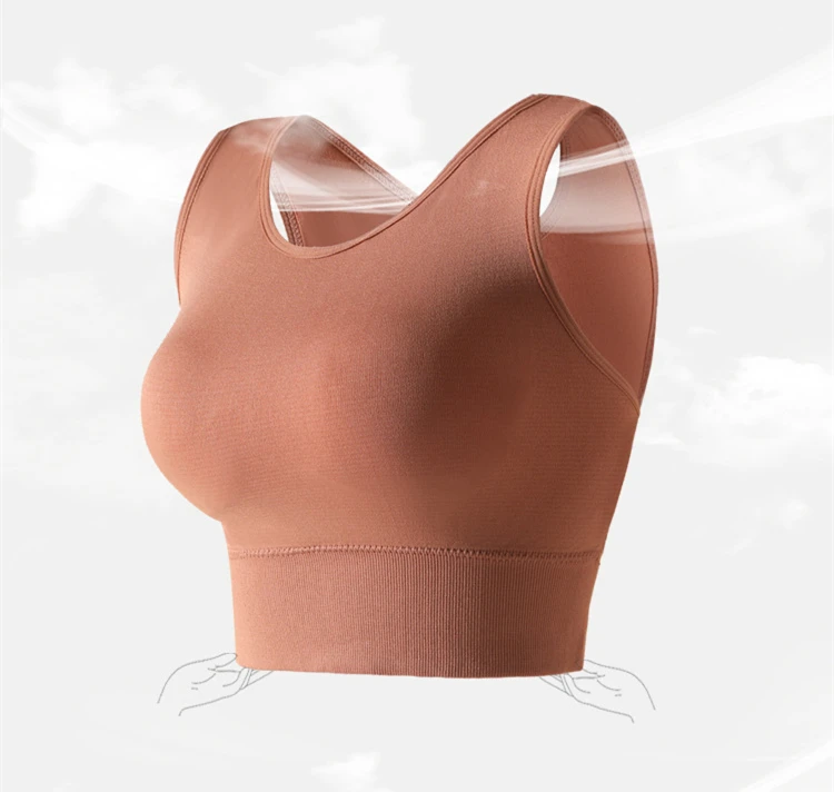

Gym Vest Women Solid Sports Underwear Breathable Running Active Wear Yoga Tops Free Size High Elastic Training Bras For Fitness