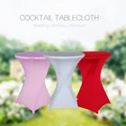 Круглая скатерть 60 см80 см, скатерть из спандекса карамельного цвета для барный Коктейльный Столик, скатерть для свадебного украшения, брак