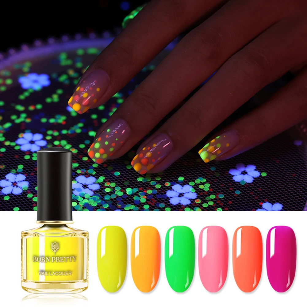 Светящийся лак BORN PRETTY для маникюра верхняя база гель удаляемый замачиванием