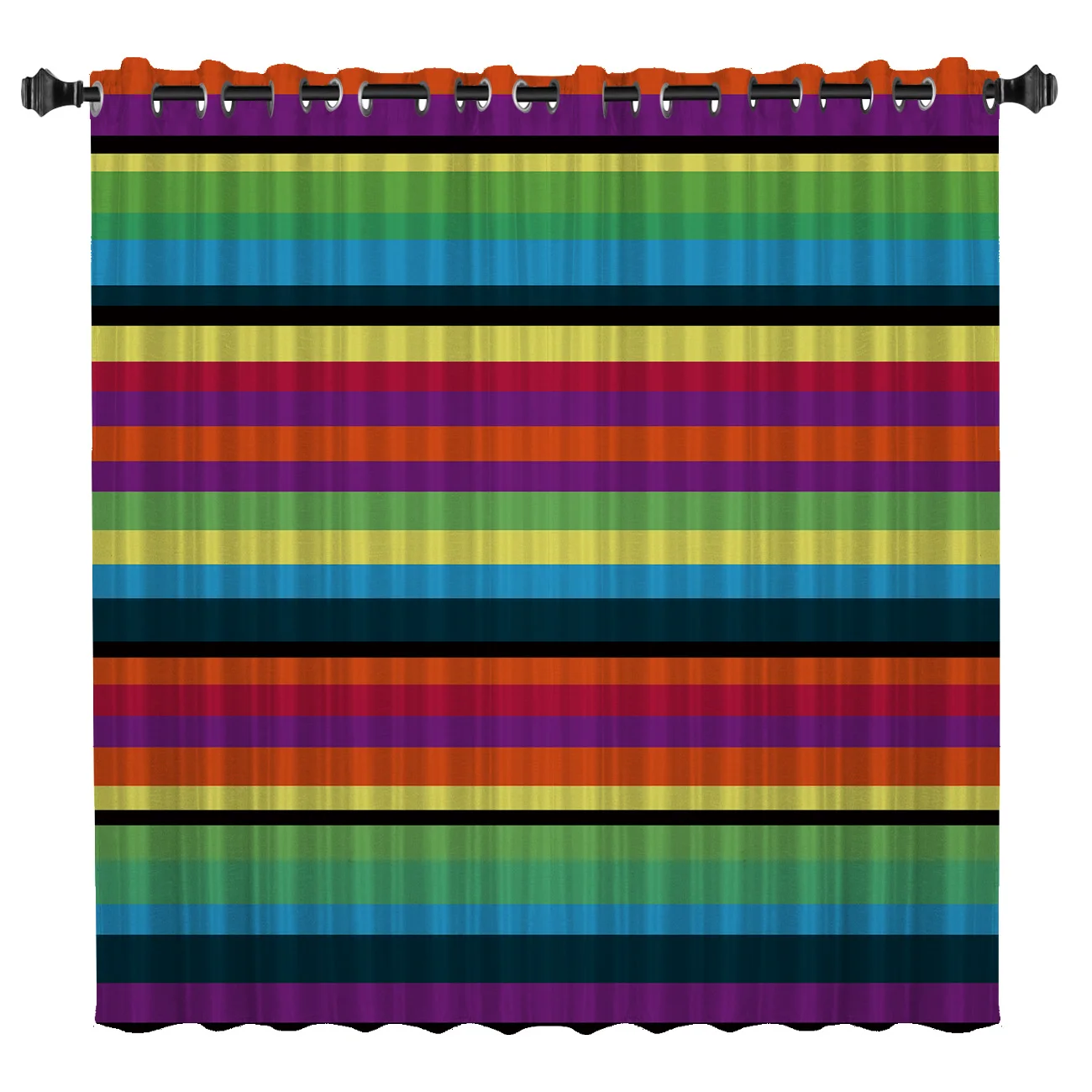 Разноцветная Радужная полосатая занавеска для комнаты с большим затемненным