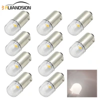 10x ba9s t4w bax9s h6w bay9s h21w led car auto backup reserve bulbs lamps 0 6w 6v indicator light 1smd 2835 chip warm white