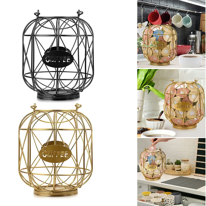 

Coffee Capsule Storage Basket For Kitchen Multipurpose Simple Metal Coffee Pod Holder For Home Hotel Coffee Shop Storage Holder