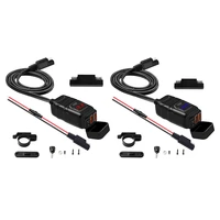 motorcycle vehicle mounted charger dual qc 3 0 quick charge usb charger kit waterproof usb adapter with voltmeter moto accessory