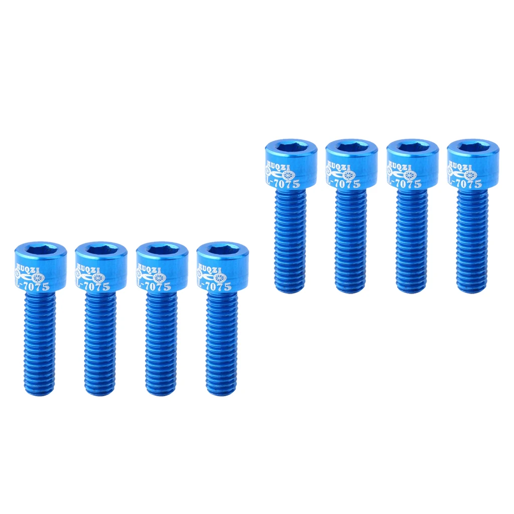 

8pcs Aluminum Alloy Bikes Stem Head Bolt Screw Replacement M5 X 17mm