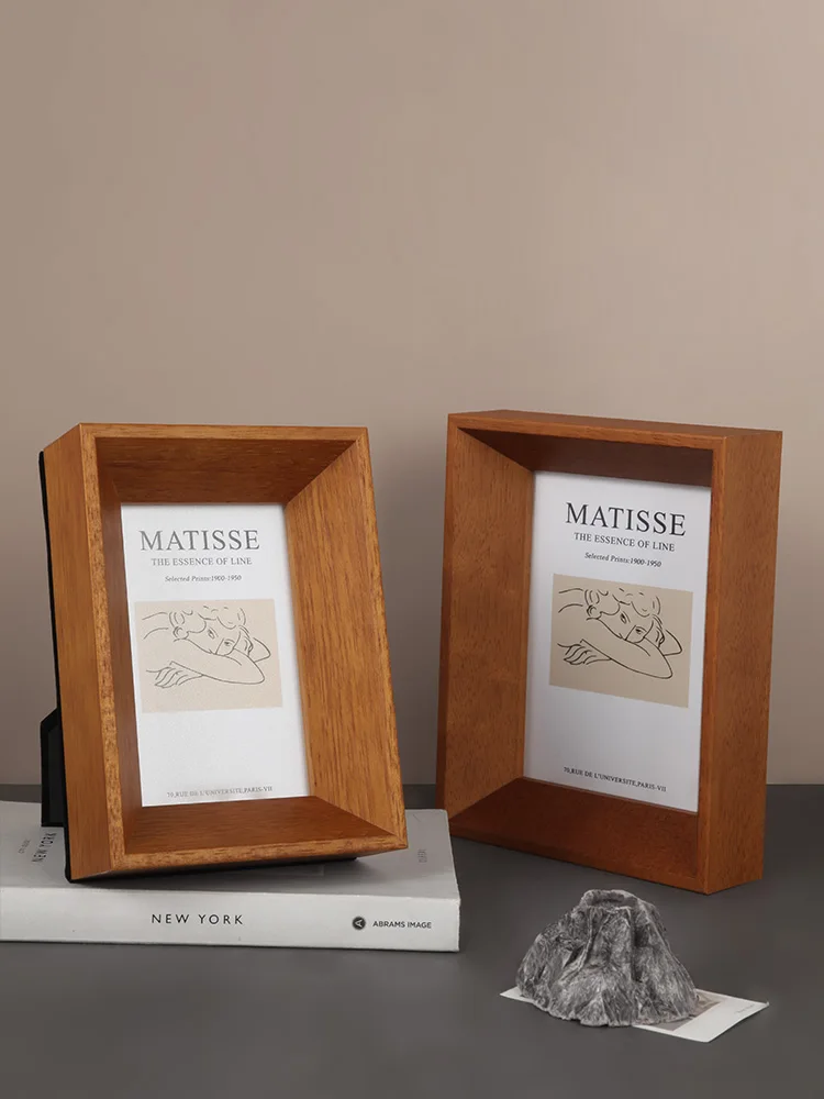 Элегантная картина фоторамка деревянный современный дизайн Постер