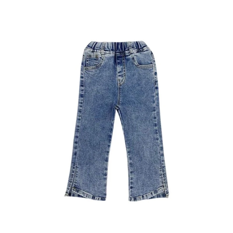 

children flare Jeans For Girls Kids Cowboy Pants Jeans Casual Loose Running Denim Trousers For Girl Children Pants Trousers 2-7T