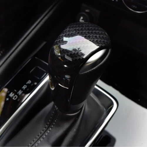 Carbon Fiber Car Gear Shift Knob Control Panel Head Frame Cover Trim Sticker For Mazda Cx-5 Cx5 Cx 5 2018 2019 Accessories | Автомобили и