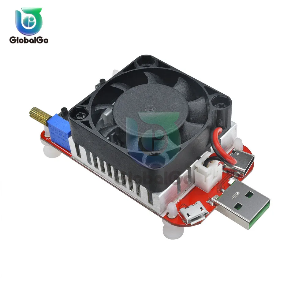 Микро-тип-c USB Интеллектуальный электронный вентилятор нагрузки 25 Вт 35 Вт type C USB светодиодный тестер зарядки емкости аккумулятора DM35 DM25
