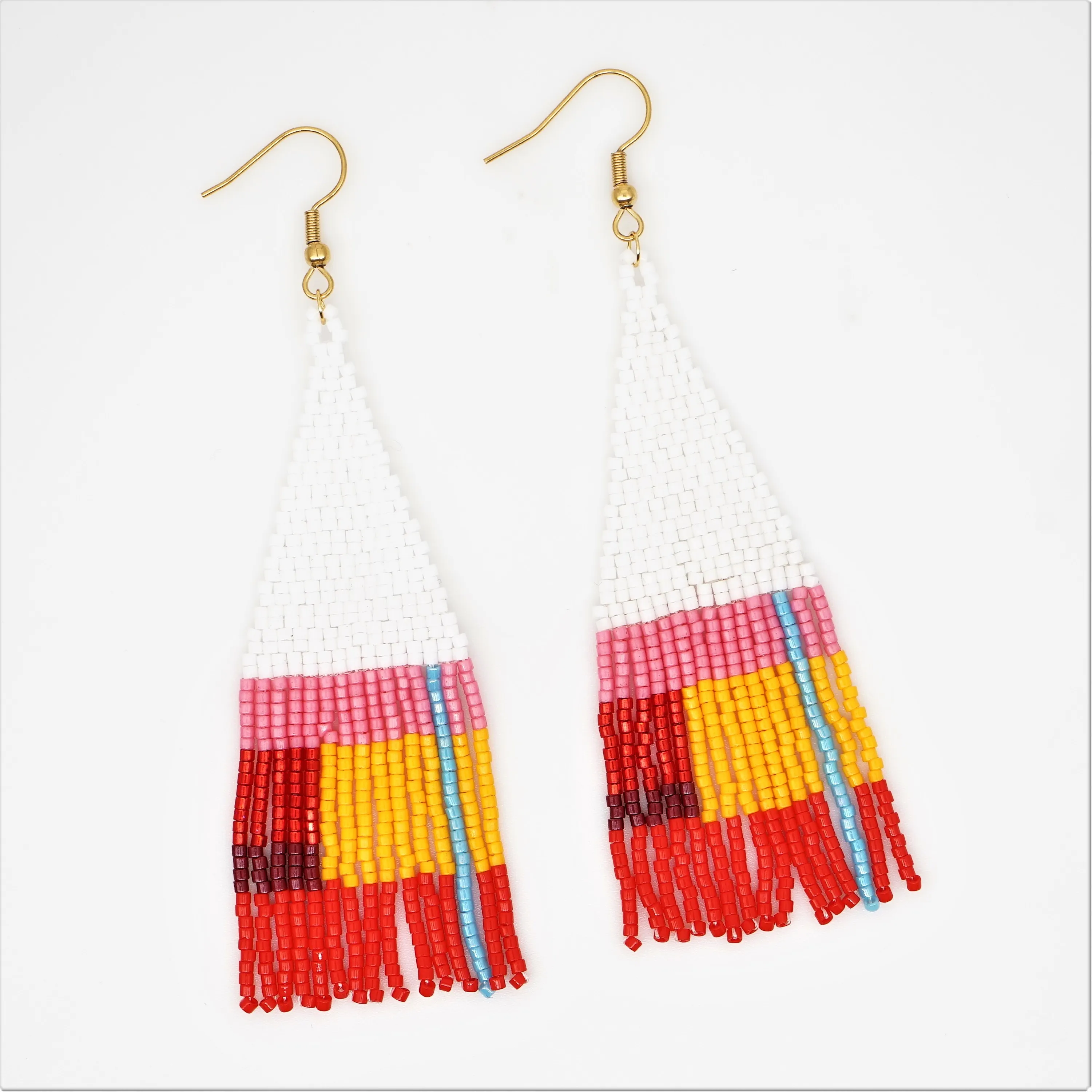 Go2boho богемные серьги для женщин MIYUKI с бахромой серьги красочные Pendientes Boho ручной работы бисер для плетения летние модные украшения - Окраска металла: 20190827A earrings
