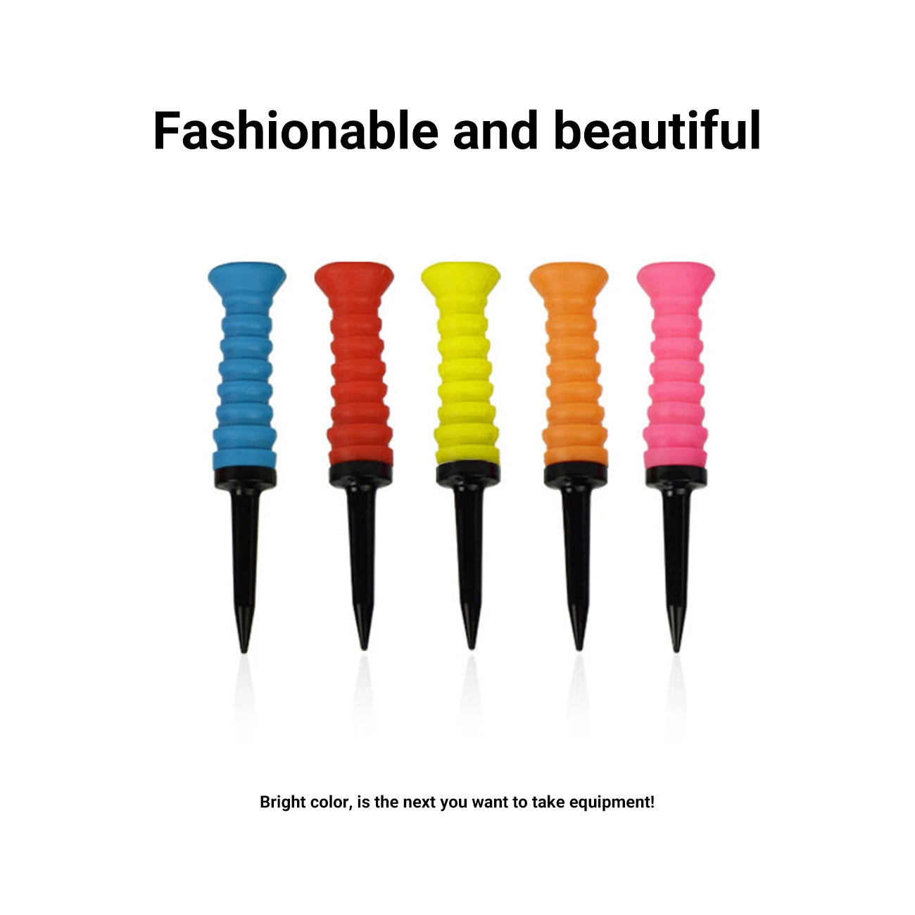 

5 Color Golf Elastic Tee Soft Rubber Sleeve Ball Nail Limit Resistance Ball Tee Accessories Random Color