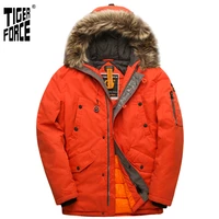 tiger force parka mens winter jacket water resistant hooded jacket quilted ski snowjacket extremely cold russia man coat