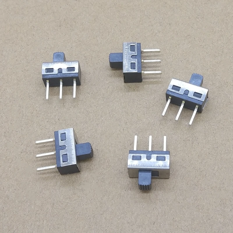 

20Pcs SS12D10 toggle switch 3Pins straight feet 1P2T handle high 5mm spacing of 4.7mm 3A 250V