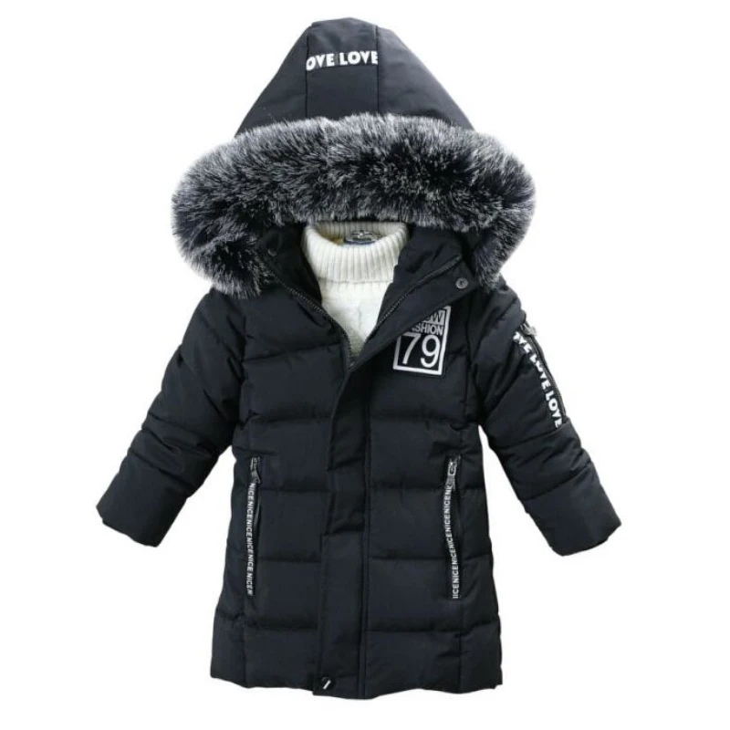Меховой Детский пуховик длинный комбинезон новая зимняя пуховая куртка для