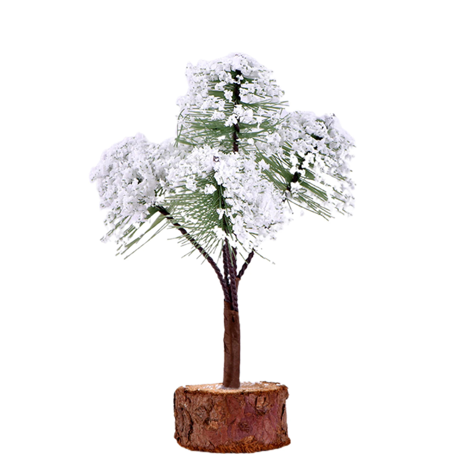 

Christmas Mini Snow Pine Tree Craft Ornament Fairy Garden Bonsai DIY Decor Home Decoration Accessories Garden Ornament