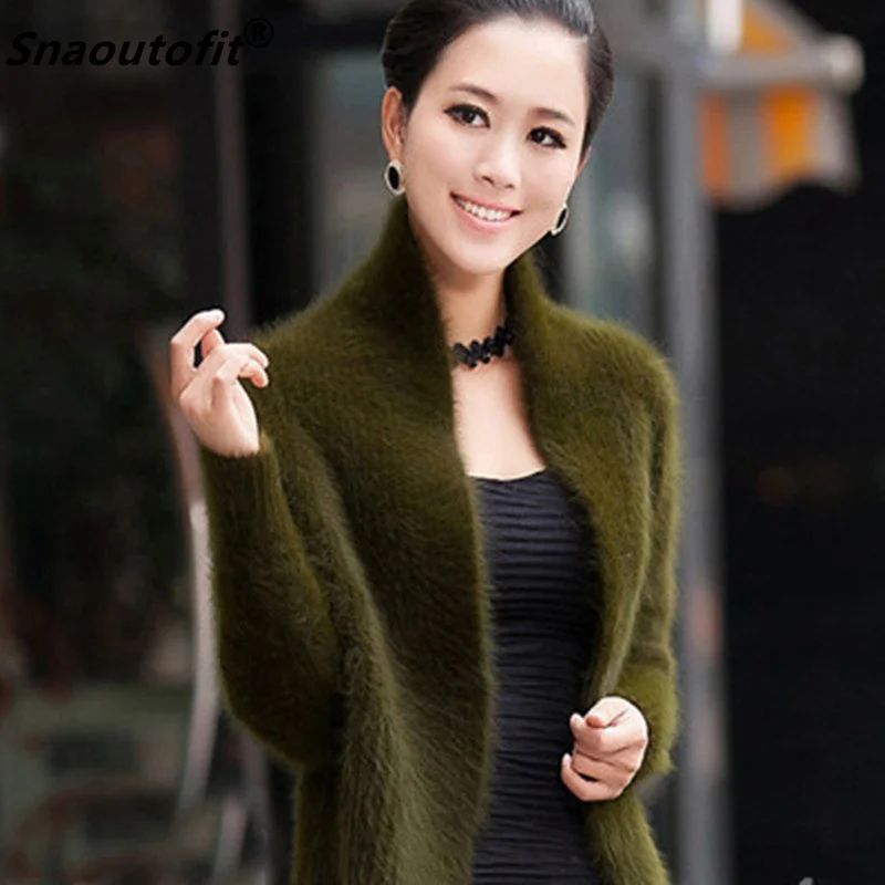 

Snaoutofit Mink Cashmere Sweater Autumn Winter Novelty Real Water Fur Cardigan Shawl Thickened Short Paragraph Coat S-M-L-XL-130