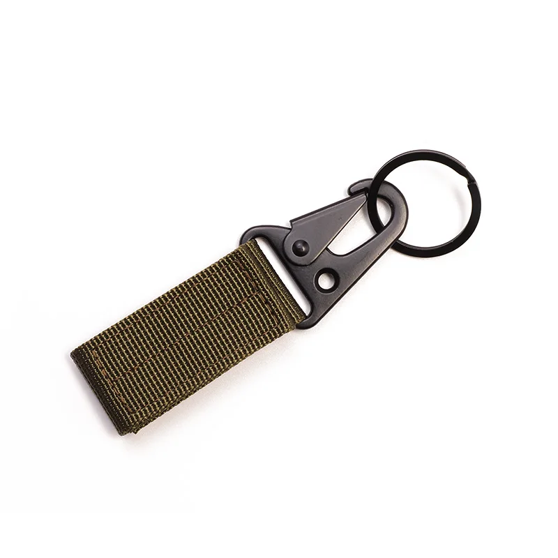 Key ring army green Молл прикрепить Зажим для ремня тканевый рюкзак ремешок зарисовка Застежка карабин для активного отдыха Кемпинг Вода вешалка для бутылок боевой держатель крюк - Цвет: Key ring army green