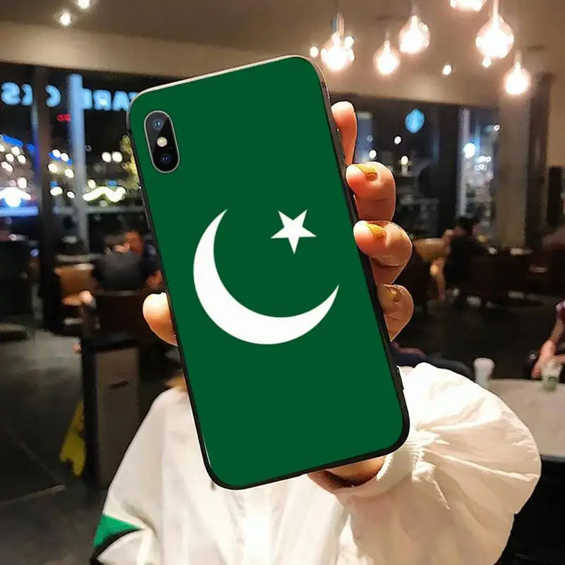 

Pakistan Flag Banner Moon shell Phone Case for iPhone 11 12 pro XS MAX 8 7 6 6S Plus X 5S SE 2020 XR