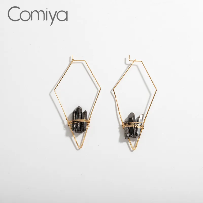 Серьги-подвески золотого цвета из цинкового сплава | Украшения и аксессуары