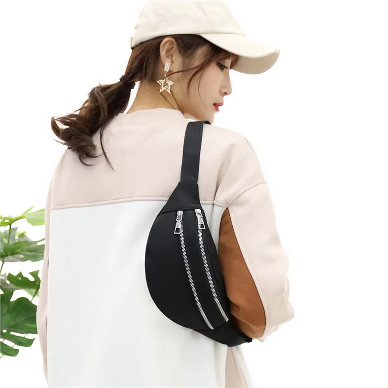 Outdoor Waterproof Sports Bag Women Pack Running Jogging Waist Bag Mobile Phone Zipper Fanny Pack Travel Oxford Cloth Chest Bag