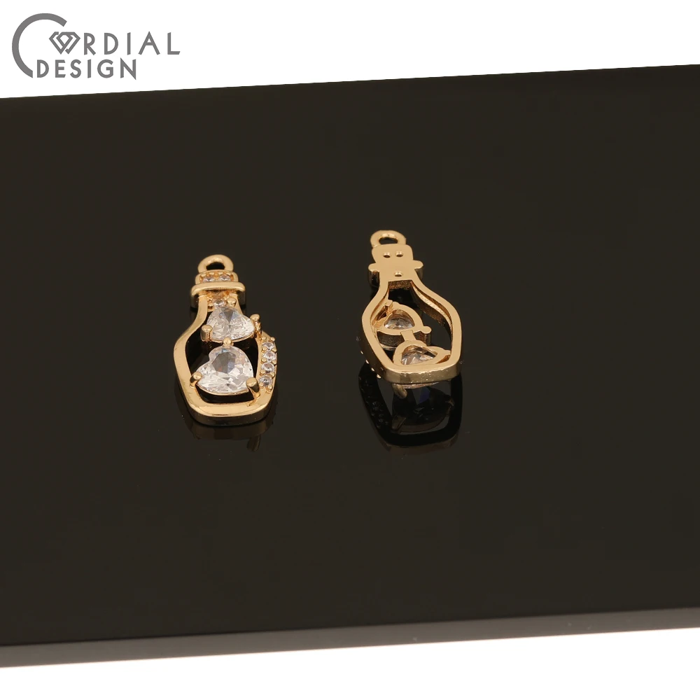 

Cordial Design 50Pcs 11*26MM Jewelry Accessories/Hand Made/Pendant/Bottle Shape/CZ Charms/Earring Findings/DIY Jewelry Making