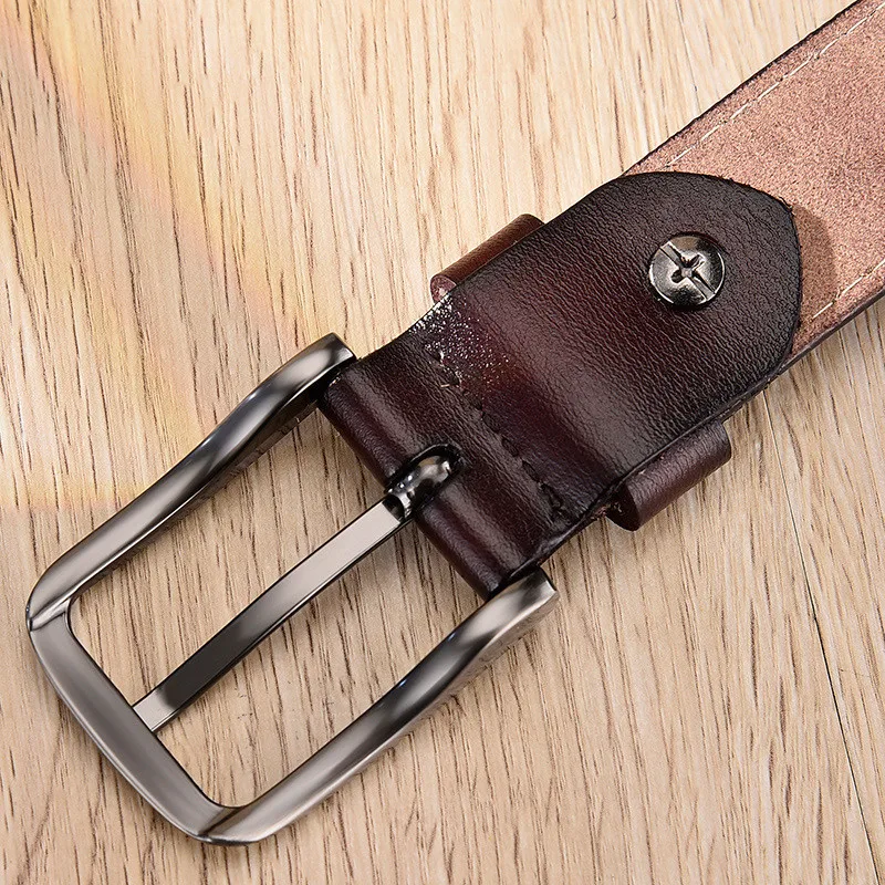 

Women's genuine leather Belt luxury brand designer superior quality alloy Pin buckle Retro Versatile cowhide belts