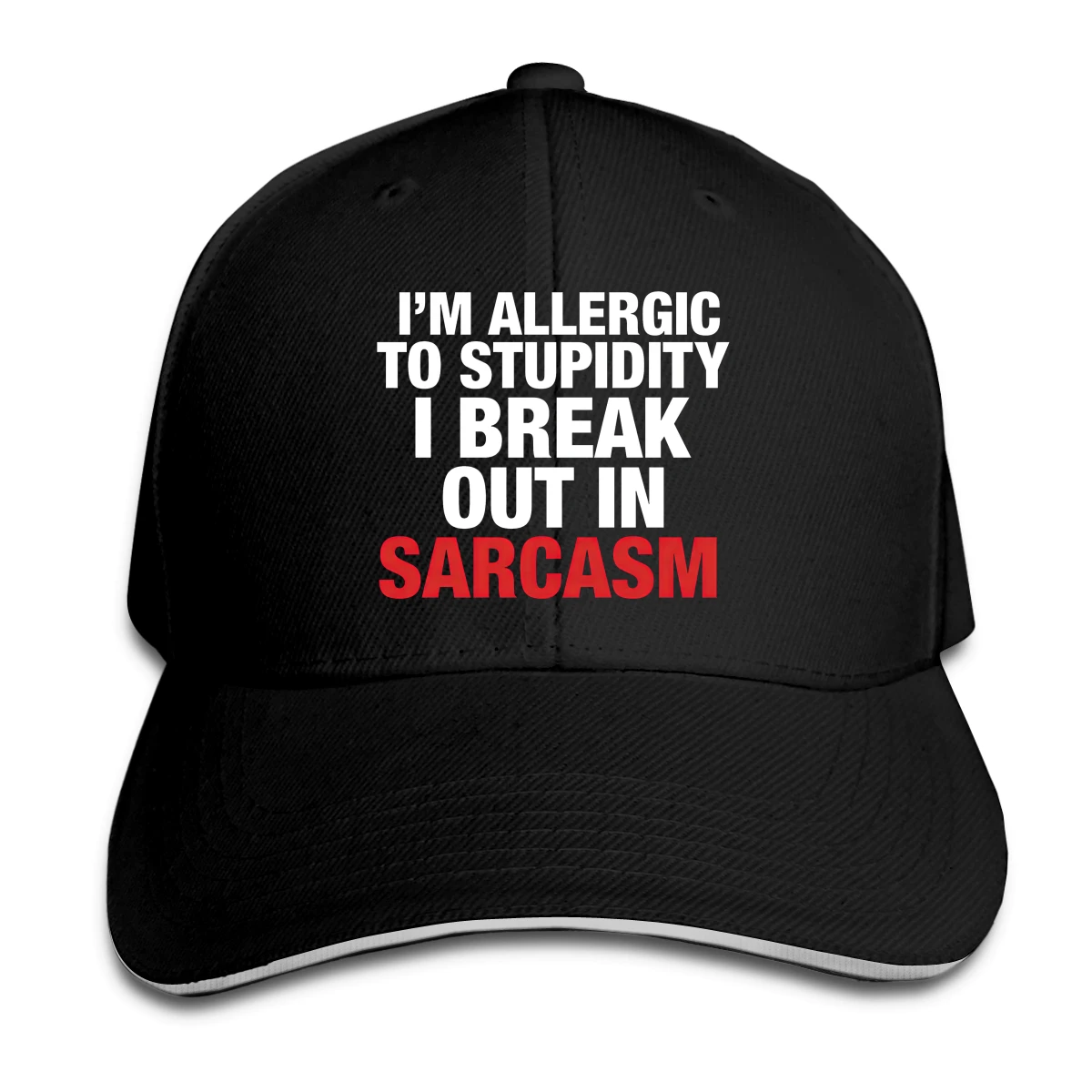 

Allergic To Stupidity Hat Baseball Cap for Men Women Fashion Adjustable Sun Hat
