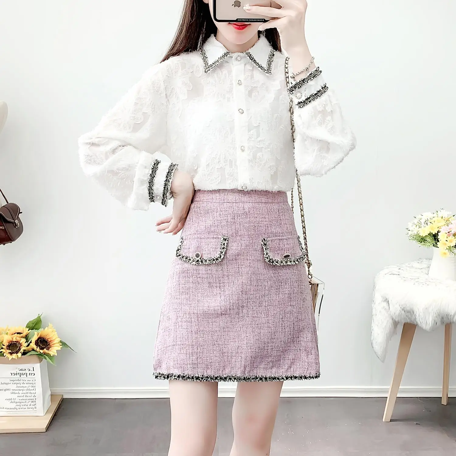 Новинка осени Французский женский светильник Бриз Спелые юбки в западном стиле