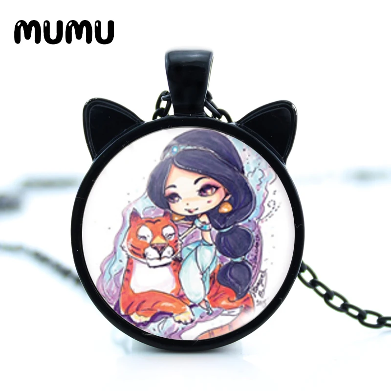 2021 Новое ожерелье с кошачьими ушками принцессы Ариэль Белоснежка белые