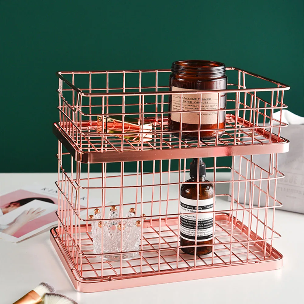 Корзина для хранения в скандинавском стиле роскошная позолоченная