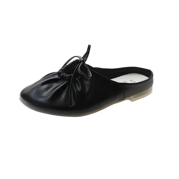 

Summer Flats Lady Sandals Slippers Soild Color Slip On Pointed Toe Women Mules Outdoor Slipper Shoes Woman Slides