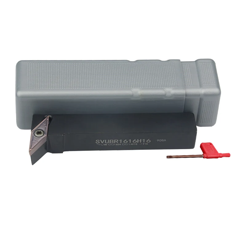 

1pc SVUBR1616H16 SVUBR2020K16 SVUBR2525M16 External Turning Tool Holder VBMT Carbide Inserts Lathe CNC Cutting Tools Set