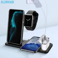 15w fast wireless charger 4 in 1 qi charging dock station for iphone 12 11 pro xs max xr x 8 apple watch se 6 5 4 3 airpods pro