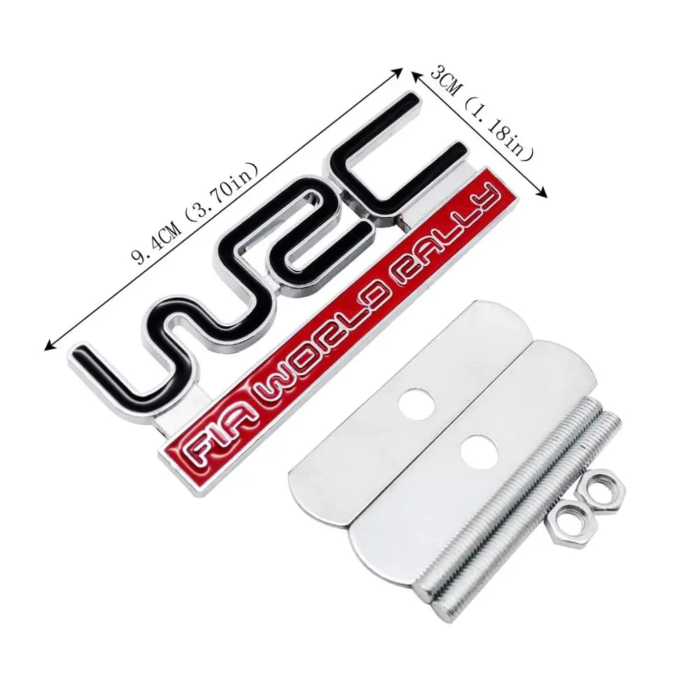 For WRC Logo 3D Car Styling Front Stickers Metal Grille Emblem Badge for Nissan Dodge ram Ford fiesta KIA Volvo BMW e46 Audi a4 |