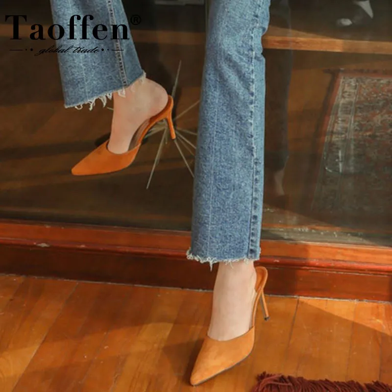 Женские босоножки с острым носком Taoffen весенние офисные 4 цветов размеров 34-40 для