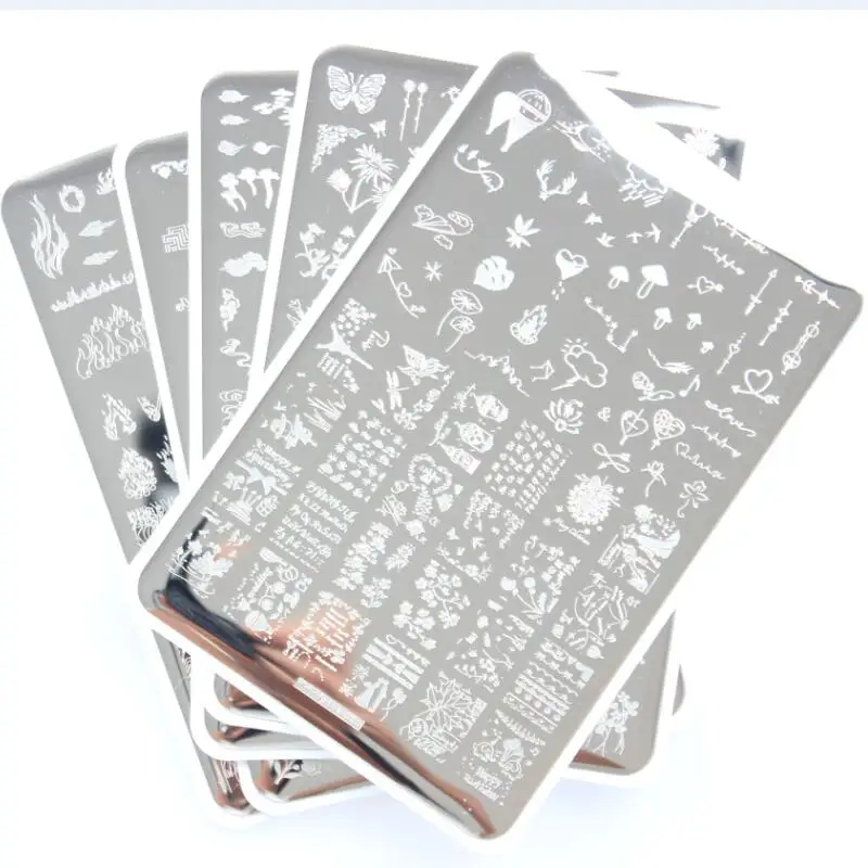 

Nature pattern Nail Stamping Plates wild animals Image Painting Nail Art Stencils Template Nail Stamp Tools nail decal templates