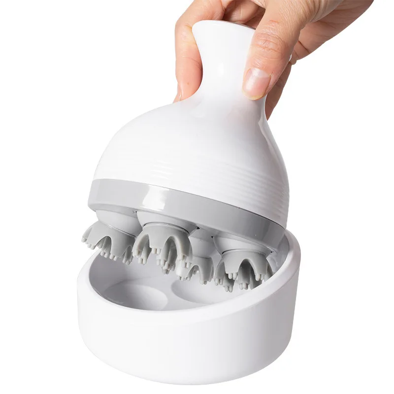 Masajeador de cabeza para mascotas, limpieza y amasamiento del cuero cabelludo de gatos y perros, masajeador el&eacute;ctrico de punto de acupuntura, nuevo-5