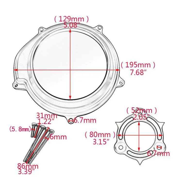 Защитная крышка муфты мотоцикла с прозрачными линзами для двигателя KTM 1050 1090 1190