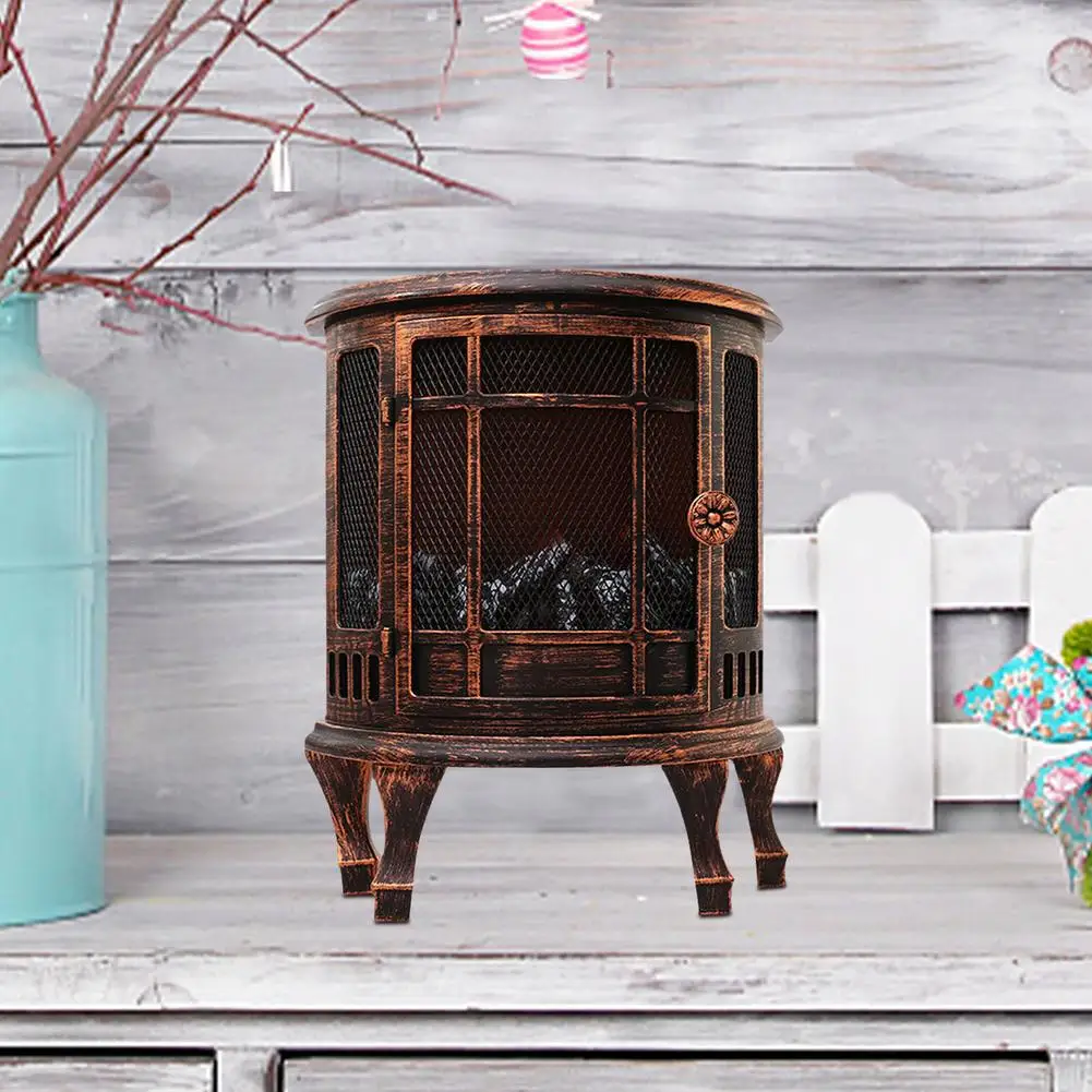 

Battery Powered New Fireplace Charcoal Fire Lantern Brazier Ornaments Christmas Scene Ornaments Window Layout Home Decoration
