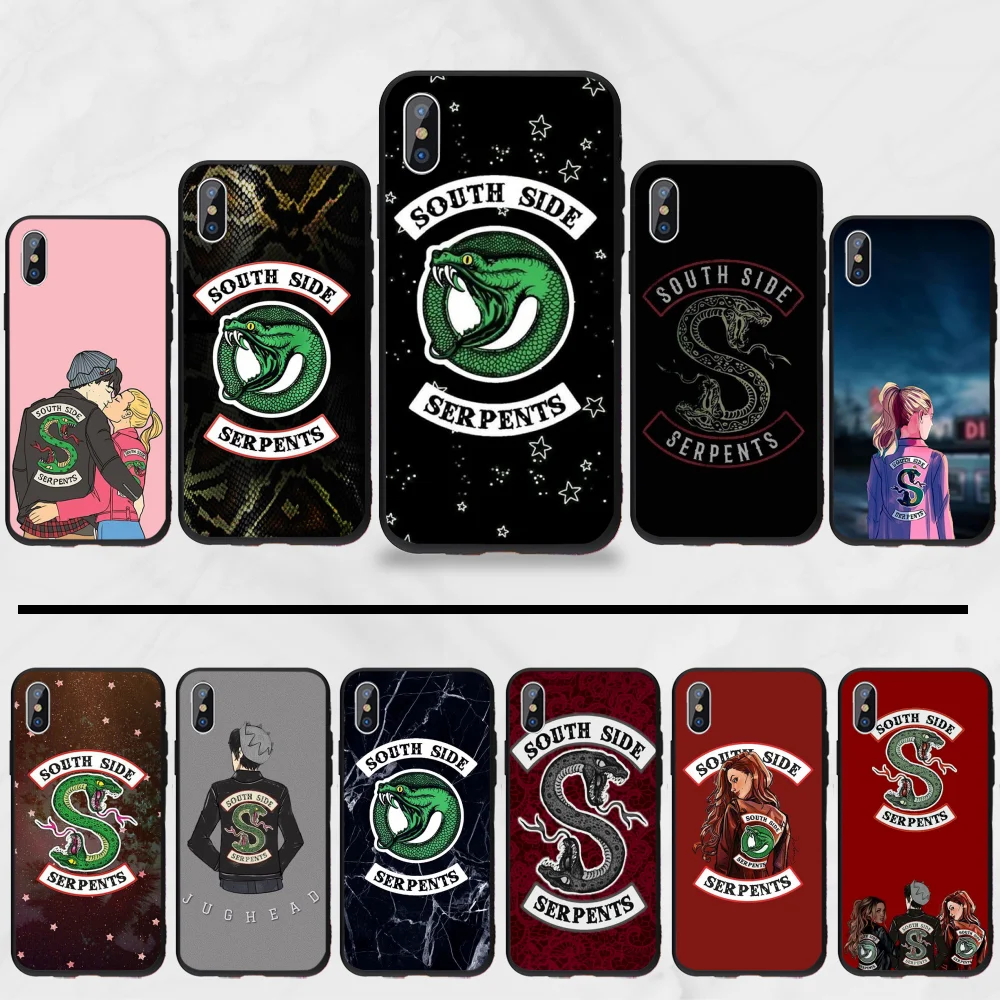 DIY чехол для телефона с принтом South side serpents riverdale iphone 5 5s 5c se 6 6s 7 8 plus x xs xr 11 pro