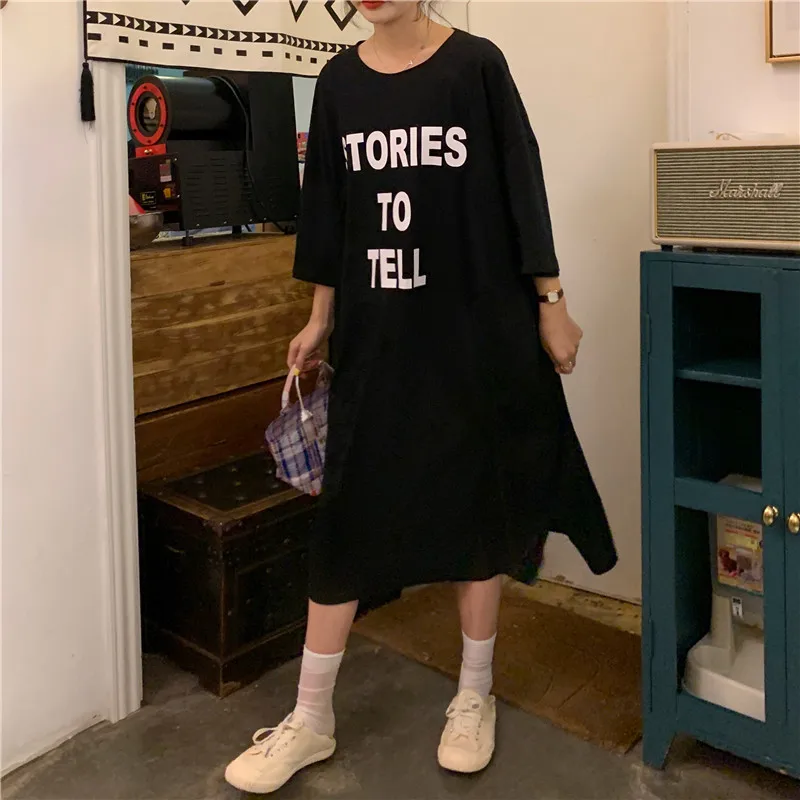 Летний хлопковый Длинный топ 2020 Женские повседневные рубашки с круглым вырезом и