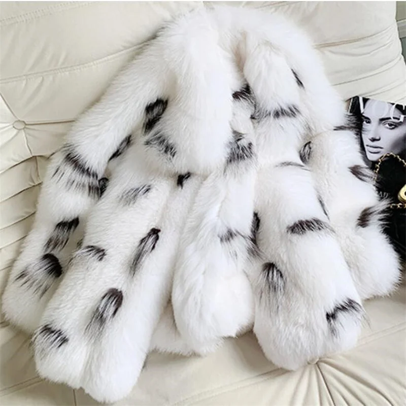 Women'S Fox Fur Coat Autumn Winter New Short Jackets Korean Style Slim Raccoon Clothes Fashion Casual Warm