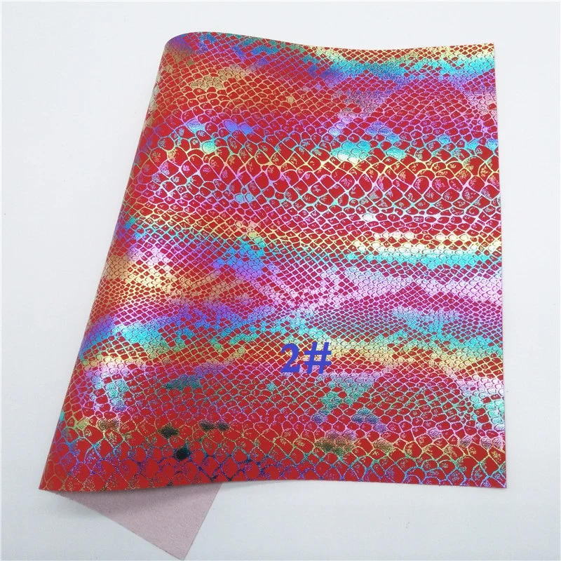 2 Glitterwishcome 21X29 см A4 размер винил для бантов Переливающаяся металлическая змеиная кожа, искусственная кожа листы для бантов, GM590A - Цвет: 2