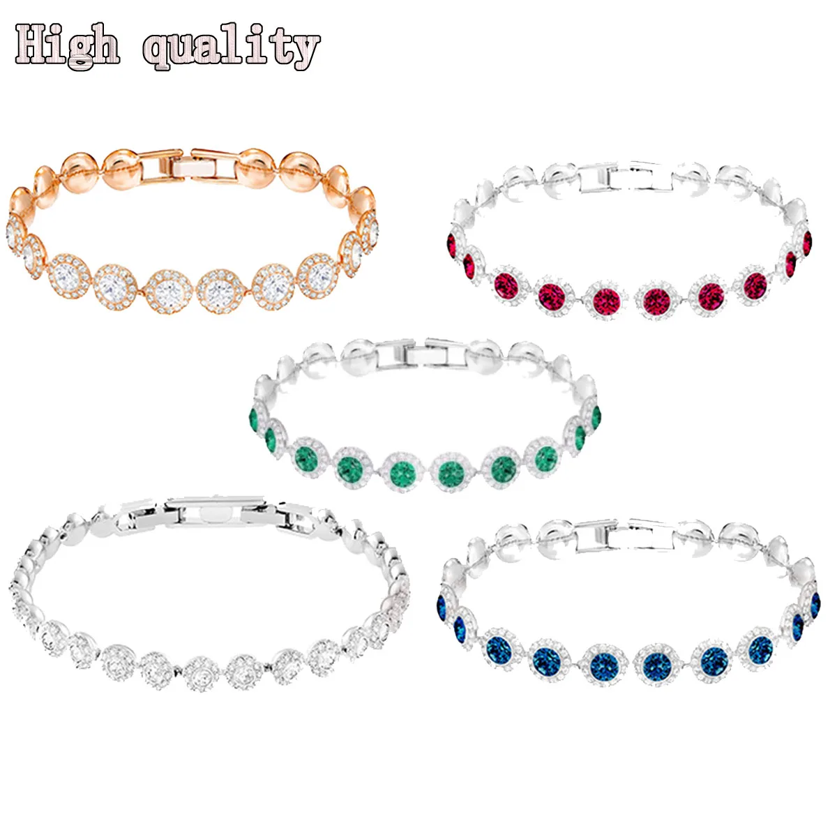 

High Quality SWA Fashion Jewelry Charm Luxury Low-key Colored Crystal Romantic Women Bracelet Women Romantic gift