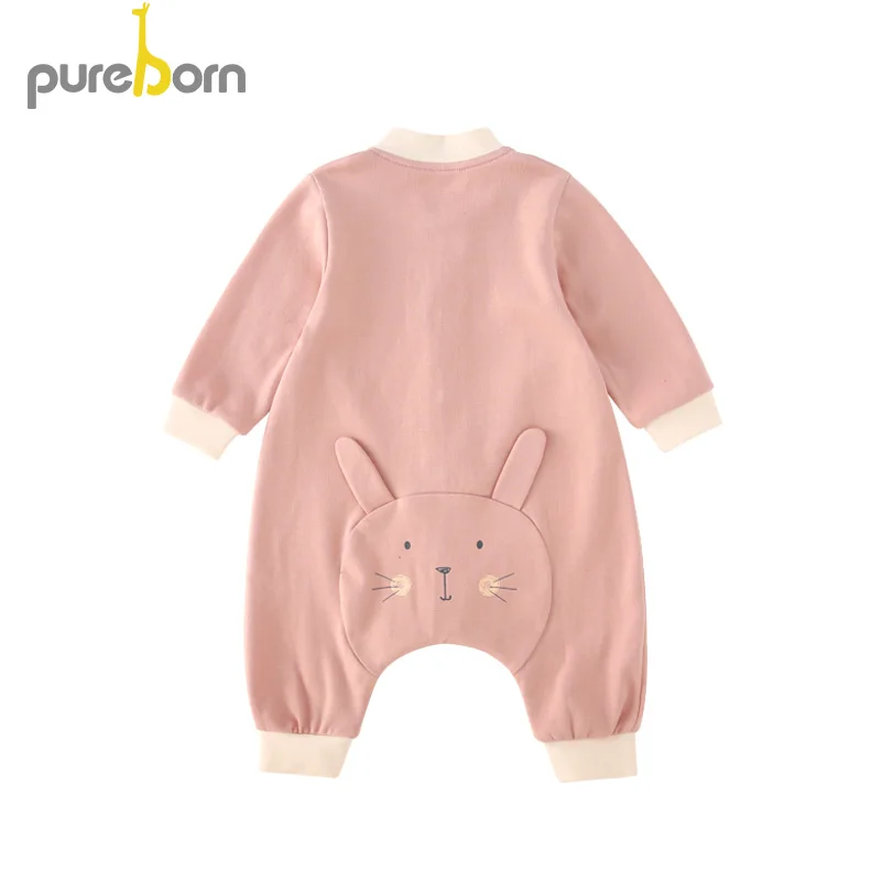 pink rabbit Детский комбинезон для новорожденных; Одежда для новорожденных; комбинезон для девочек и мальчиков; хлопковый комбинезон с длинными рукавами; Новинка - Цвет: pink rabbit