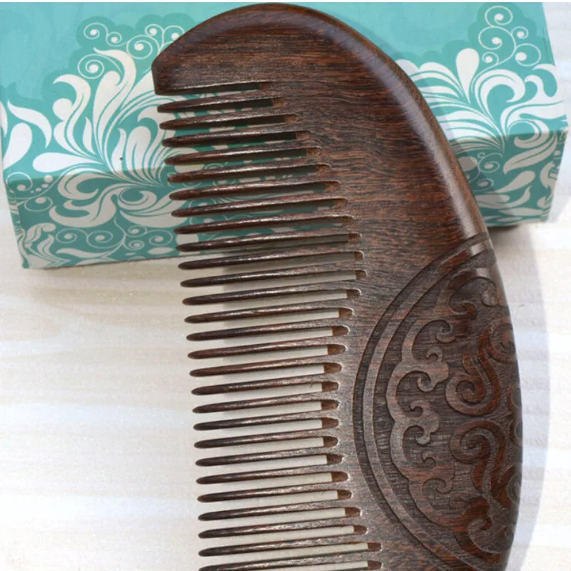 

Pocket Comb Sandalwood Green Natural Super Narrow Dent Wood Combs Static Lice Beard Comb Hairstyle