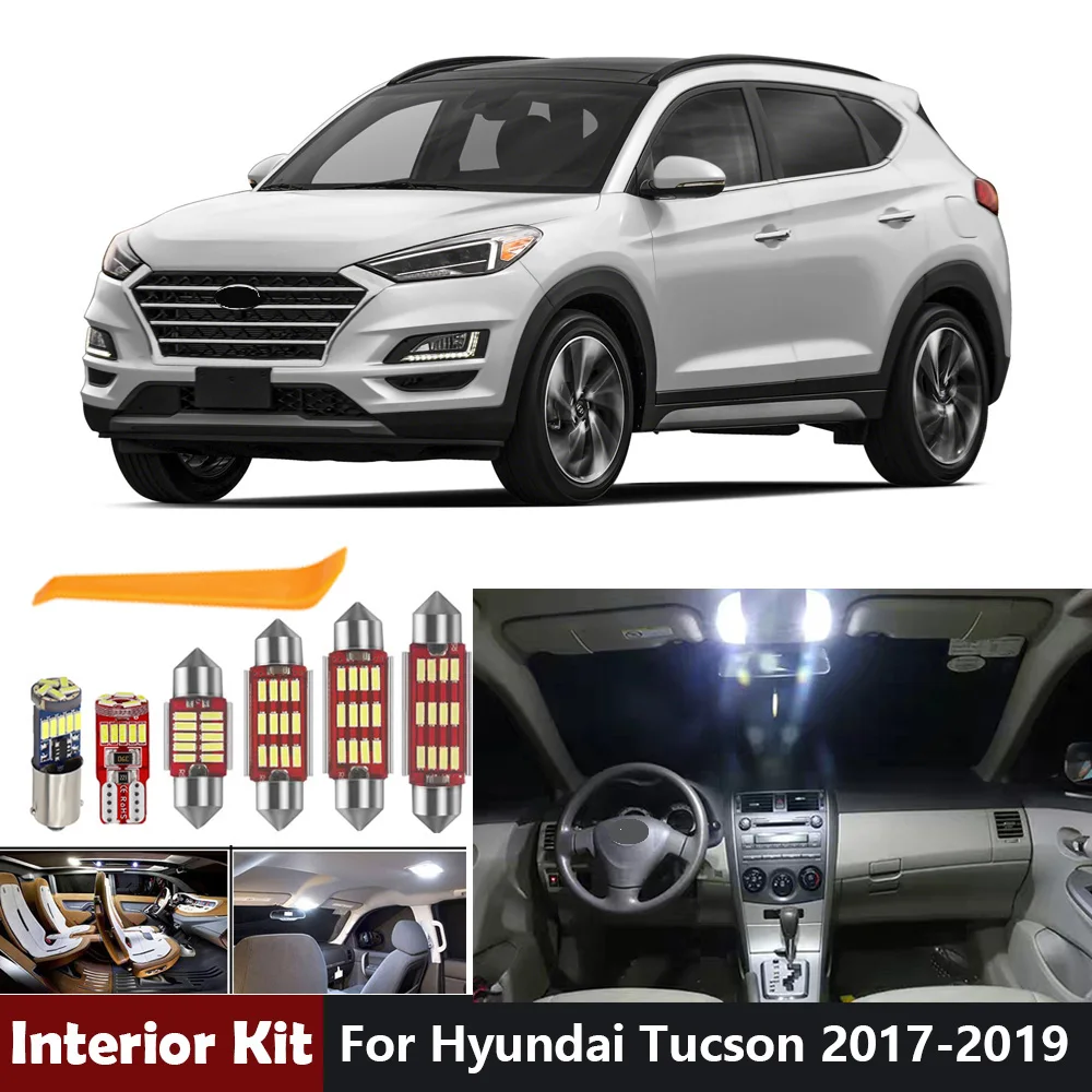 12 шт. белые светодиодные с Canbus лампы для Hyundai Tucson 2017 2018 2019 2020 2021 светодиодный